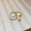 Opening Adjustable Pearl Ring Imitation Pearl Korean Pearl Ring Luxury Pearl Open Rings  Wedding
