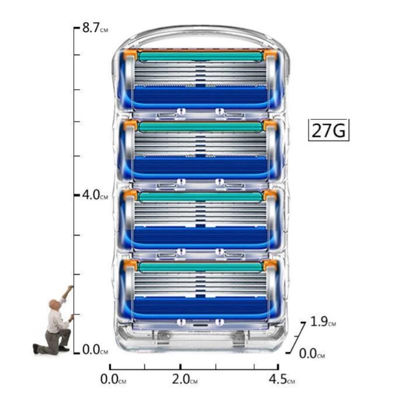 4 шт./упак. Мужские бритвенные лезвия, кассеты для бритья, сменные лезвия для бритья Fusione