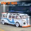 Симуляция Масштаб 1/32 Модель Volkswagen T1 Transporter Звук Свет Автобус Игрушечный Транспорт Детям Мальчику Подарок на День Рождения Миниатюрная Машина