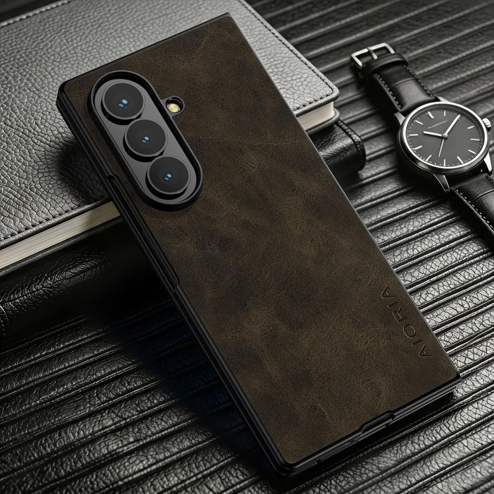 Phone Case - for Samsung for Galaxy Z Fold8 Ultra Case Business Style Vintage Elegant Faux Leather Phone Case for Fold 8