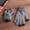 Christmas Gifts Stretch Non-slip Wool Knitted Warm Gloves Full Finger Mittens Touch Screen