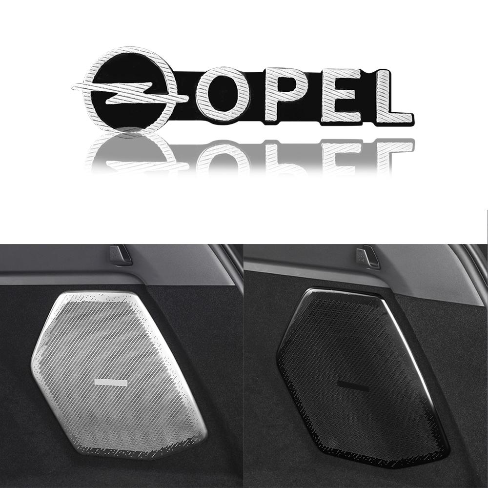 Aluminum Car Styling Interior Audio Speaker Badge Sticker Decor Accessories For Opel OPC Astra K Vivaro Corsa Zafira Insignia