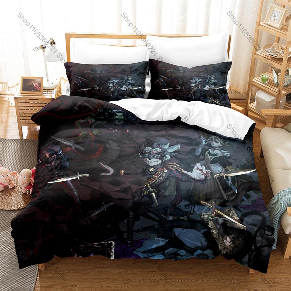 Cool Hot Game Identity V Bedding Set 3PCS Cartoon Kpop Duvet Cover Pillowcase Bed Set Home Textile For Boys Girls Bedroom Decora