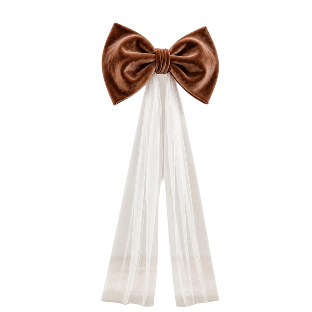 Mesh Tulle Large Velvet Christmas Bow Ornaments Christmas Wreaths Bow Wedding
