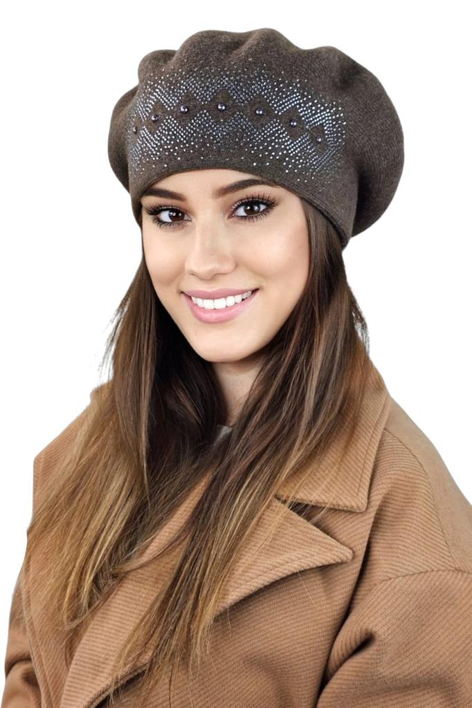 Ginger Women' Wool Beret Brown