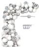 Silver And White Balloon Arch Set Wind Balloon Children'S First Birthday Scene Arrangement Party Supplies