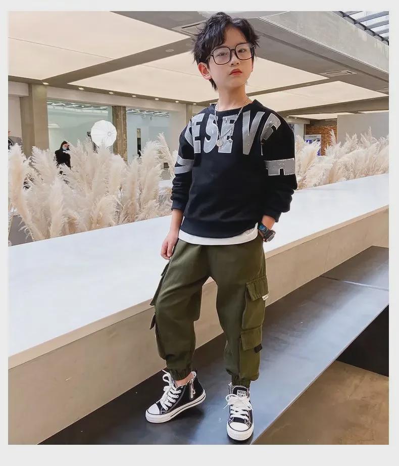 Boys' Spring & Autumn Lightweight Sports Trousers – Trendy Overalls for Kids