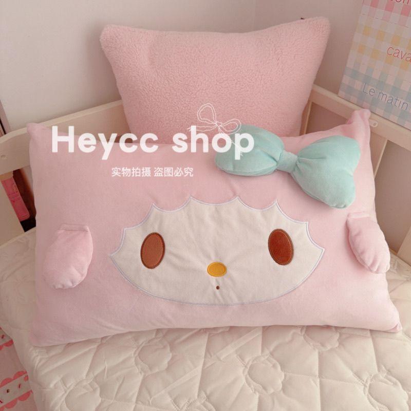 Милая мультяшная наволочка My Melody с бантом и 3D-ушками, супермягкая, 42x68 см, декор для комнаты девочки, аниме-подарок