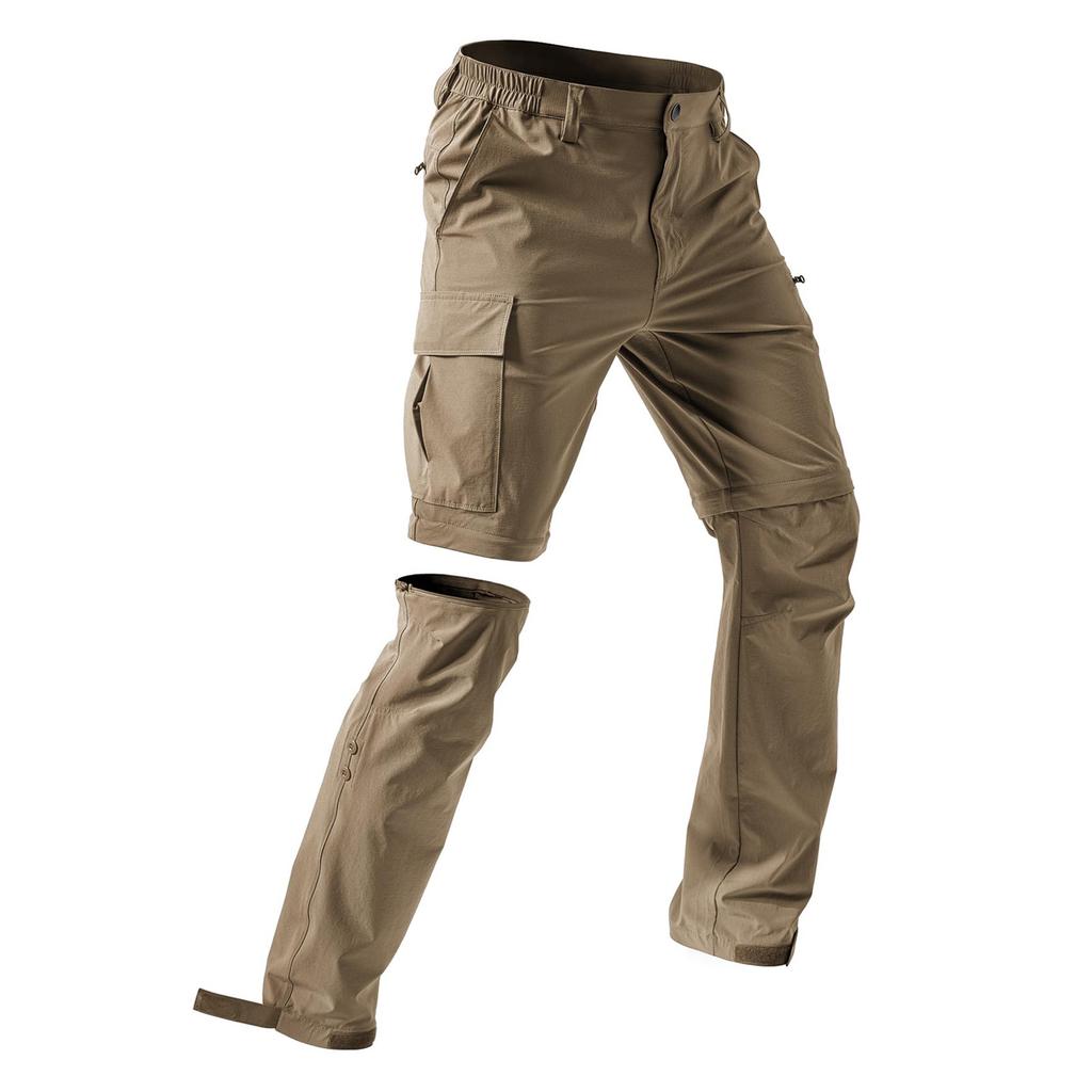 Мужские походные брюки с откидной быстросохнущей водонепроницаемой легкой молнией, для активного отдыха, 5 глубоких карманов