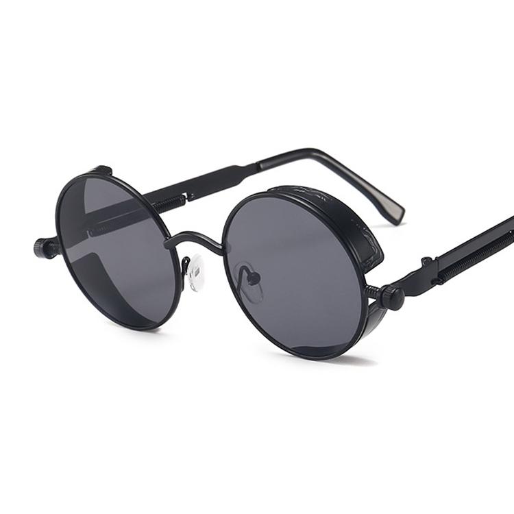 Classic Gothic Steampunk Sunglasses Woman Brand Designer Vintage Round Metal Frame Sun Glasses Female Male High Quality Uv400
