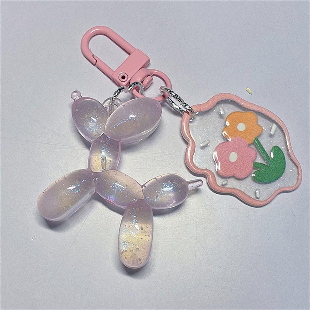 New Glow-in-the-dark Star Keychain Bag Pendant Colorful Keychain Cartoon Flower Jewelry Small Animal Decoration
