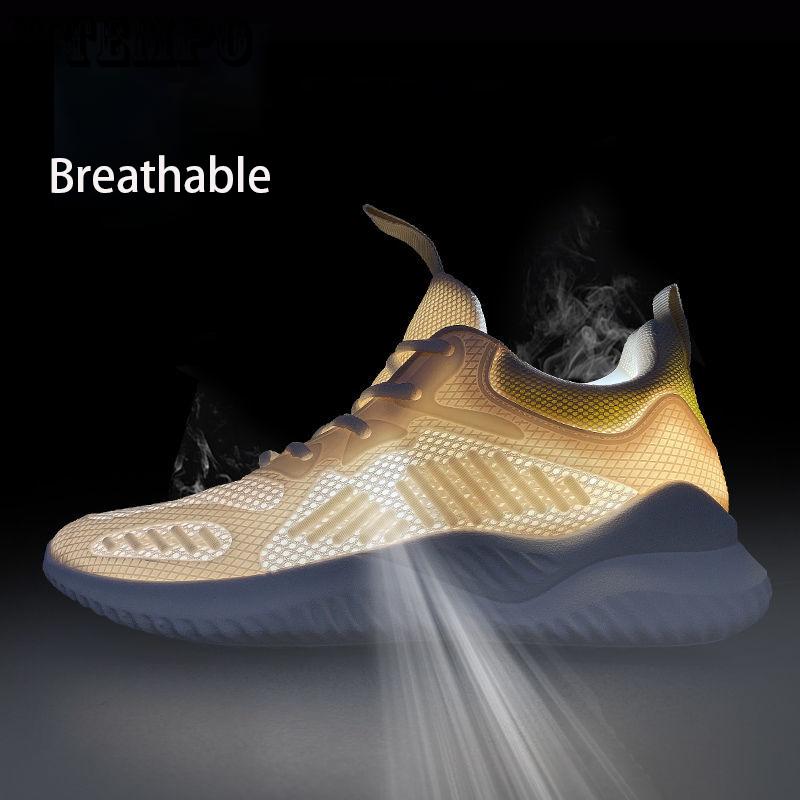 WTEMPO Летние кроссовки, мужская уличная спортивная обувь с дышащей сеткой, повседневные кроссовки с нескользящей толстой подошвой и мягкой подошвой