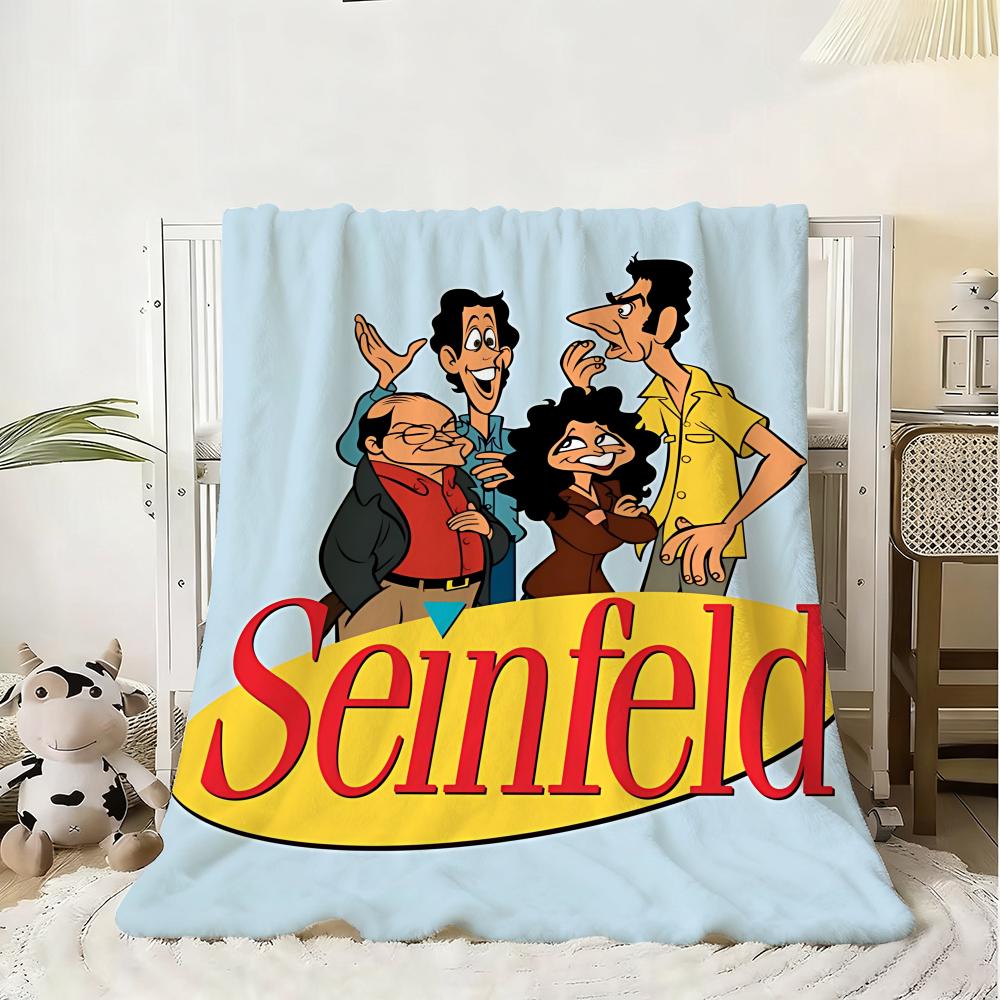 TV Seinfeld Throw Kid-Friendly Flannel Throw Blanket Soft Warm Anti-Static Washable All Season