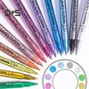 12Pcs/Box Gel Pen Set Bright Rich Colors Strong Coverage Clip Design Ink Pens Paper Glass Wood Metal Artist Gel Pens