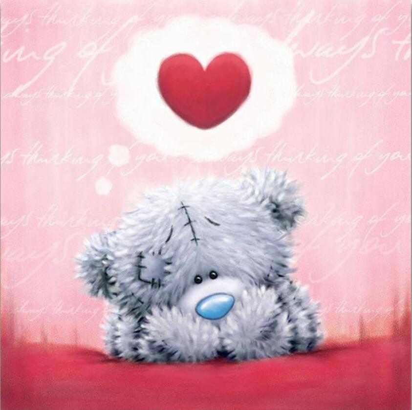 5D алмазная живопись плюшевый мишка полный алмаз животное круглый алмаз мозаика узор украшение дома Diy ручной работы