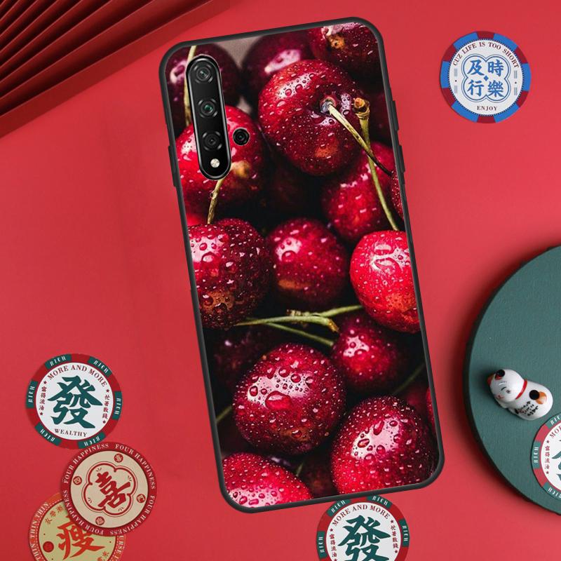 Чехол Food Fruit Red Cherry для Huawei Nova 12s 7i 8i 11i 12i Y73 Y70 Y90 Y60 Y72 Y61 Y91 9 10 SE P30 Pro P40 Lite