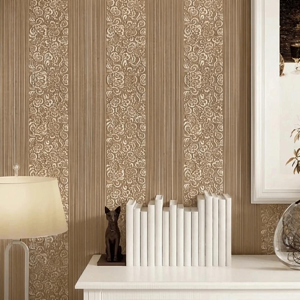 Non-self-adhesive Sculptured Patterns Wallpaper 9.5M TV Background Wall Paper Home Decor