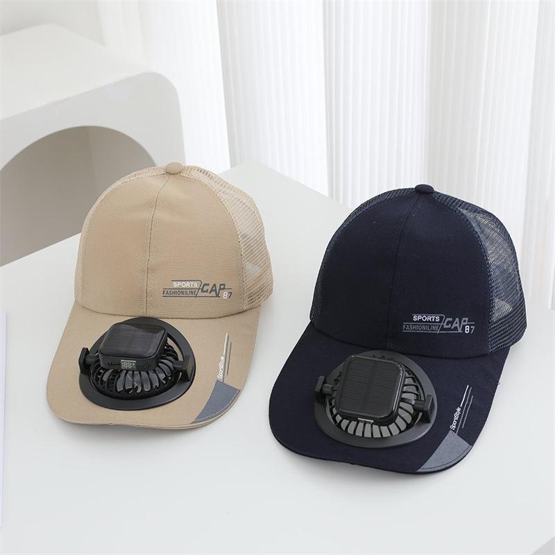 Solar charging fan cap men's summer cap tide spring and autumn fishing cap casual sunshade sunscreen women's baseball cap