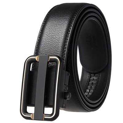 Мужской ремень с автоматической пряжкой, деловой ремень из коровьей кожи, повседневный ремень Ly36-561958-1