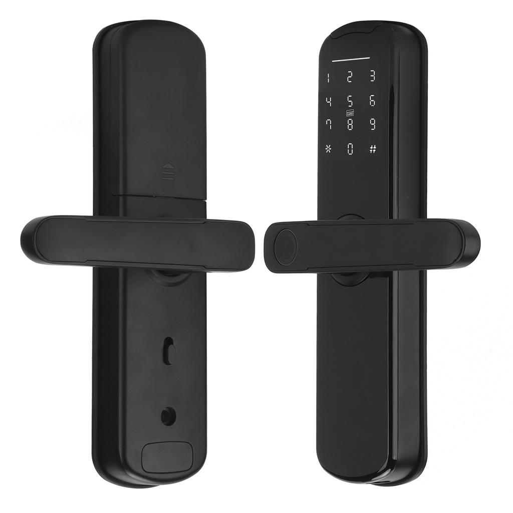 Умный замок для TUYA Fingerprint Black с механическим ключом Security Entry Aluminium Alloy для офиса