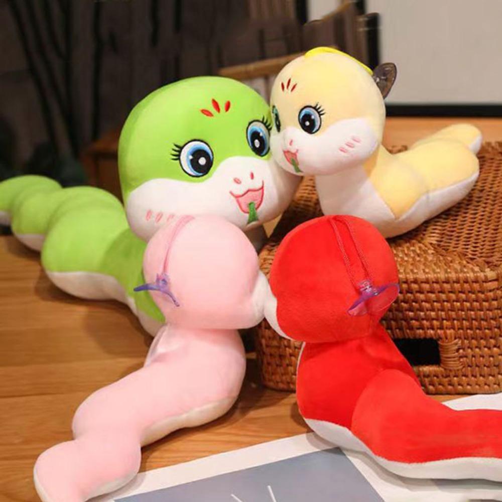 Big Eyes Snake Year Mascot Toy Long Tail Lucky Snake Doll Plushies Birthday Gifts