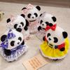 Cute Princess Style Skirt Red Panda Doll Plush Toy Black And White Panda Doll Girl Soothing Rag Doll