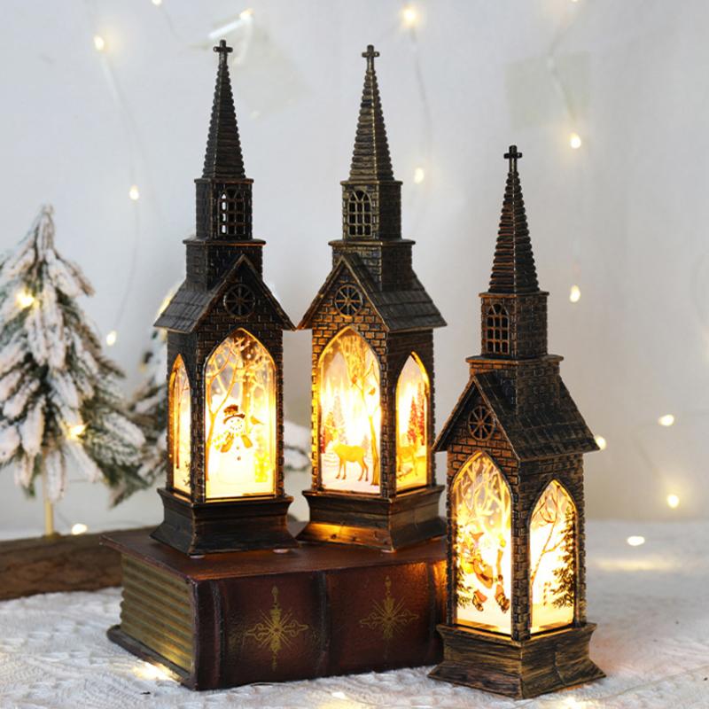 2024 Рождественский светодиодный ночник Санта-Клаус Снеговик Фонарь Лампа Настольное украшение Рождественское украшение для дома Рождественские подарки