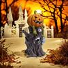 Resin Pumpkin Ghost Tree Stump Statue Halloween Decorations Halloween Figurines Garden Decors for Indoor Haunted House
