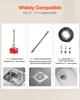 Drain Cleaner Machine, 400W 1400RPM Electric Pipe Drain Cleaning Machine Sewer Snake with 20m x 16mm, 5m x 9.5mm & 0.4m x 12mm Steel Spring Cable and