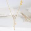 Titanium Steel Necklace Women'S Niche Design Sense Shell Pearl Pendant Wind Versatile Collarbone Chain Jewelry