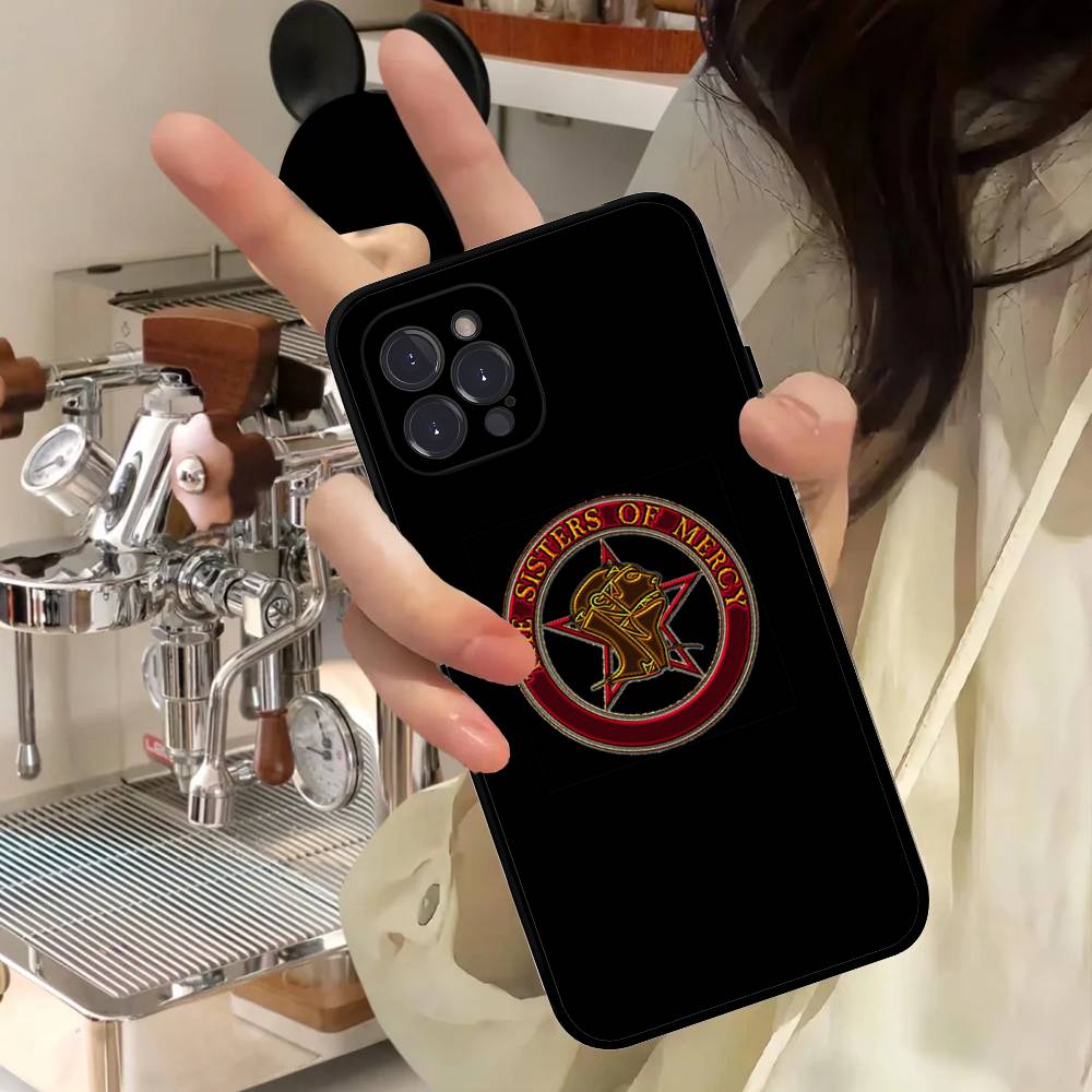 Чехол для телефона группы The Sisters Of Mercy для iPhone 17 Air 16 15 14 Plus 13 12 Mini 11 Pro Max Черный Чехол