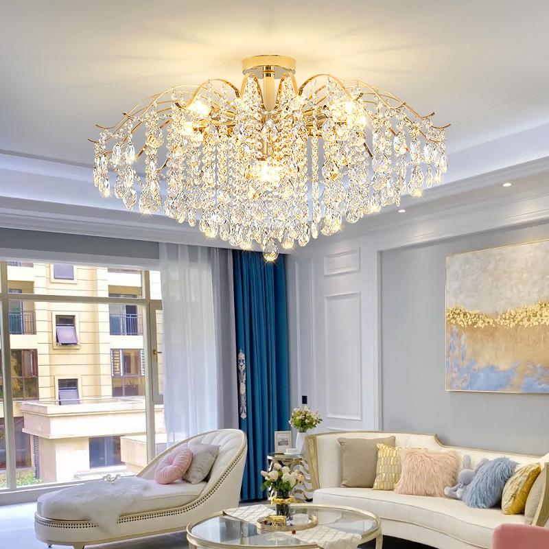 Light Luxury Crystal Chandelier, Grand Living Room Light, Creative Bedroom Lighting, Restaurant Lighting