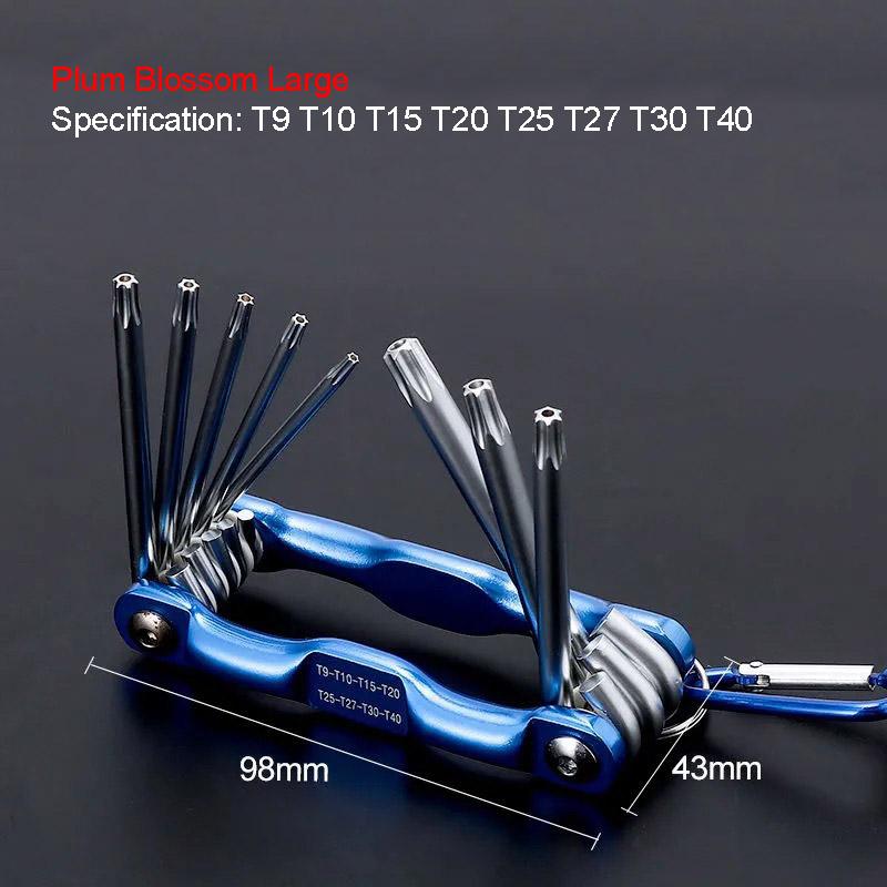 Portable Folding Hex Wrench Allen Set Metal Metric System Torx Hexagonal Spanner Screwdriver Hex Key High Quality Hand Tool