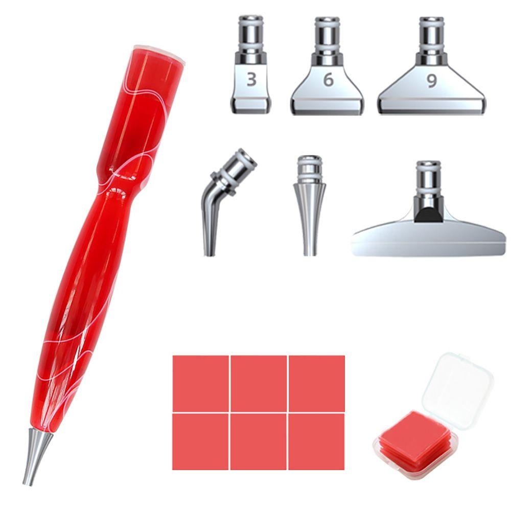 Ручка для точечной вышивки крестом, ручка для рисования алмазной мозаикой из смолы, ручка из смолы, сменные головки для ручки из сплава