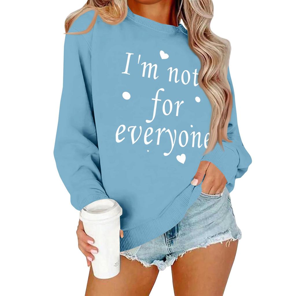 Женская повседневная модная блузка с длинным рукавом и круглым вырезом с принтом и пуловером