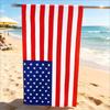 1 шт. Пляжное полотенце с принтом американского флага США, очень большое, быстросохнущее, из микрофибры, не прилипает песок, впитывающее, для бассейна, путешествий, стирающееся