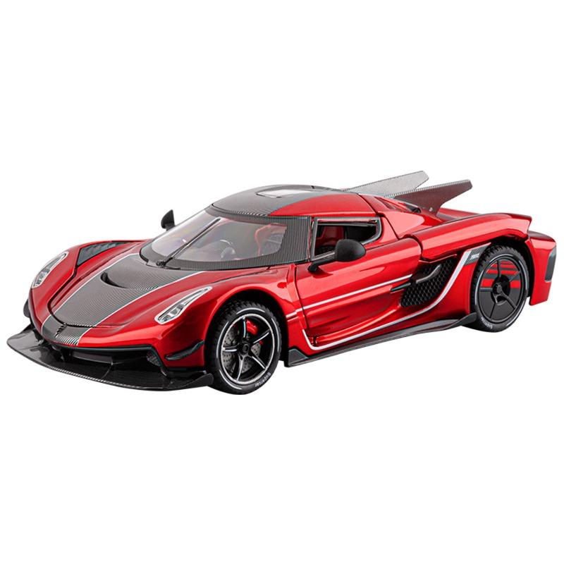 1/24 Koenigsegg Jesko Суперкар Литой Металлический Модель Автомобиля Украшения для Детей Игрушки для Мальчиков Инерционная Световая Модель Имитация Литая Игрушечная Машина