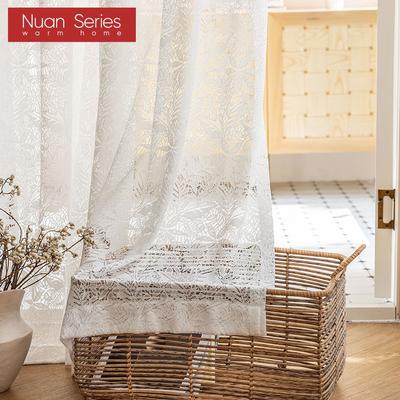 1 шт., серия Nuan, белая прозрачная Тюлевая марлевая кружевная занавеска, оконная занавеска, прозрачная занавеска для домашнего декора