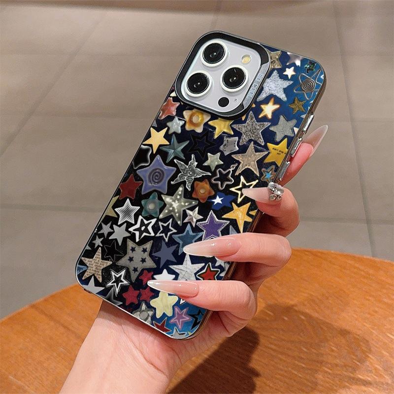 Полноэкранная чехол со звездами для мобильного телефона Apple 16Pro iPhone14/15plus мультяшный 11/12/13 PM