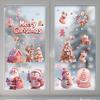 9 PCS/Set Of Christmas Electrostatic Glass Window Stickers Home Decoration Stickers Merry Christmas Scene Decoration Stickers