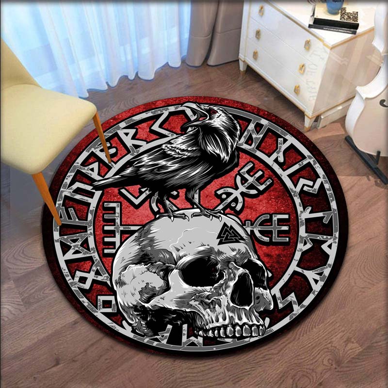 Viking Vegvisir круглый коврик ковер для йоги Нескользящий детский ковер для прихожей прикроватный кухонный ковер напольный коврик для детской комнаты
