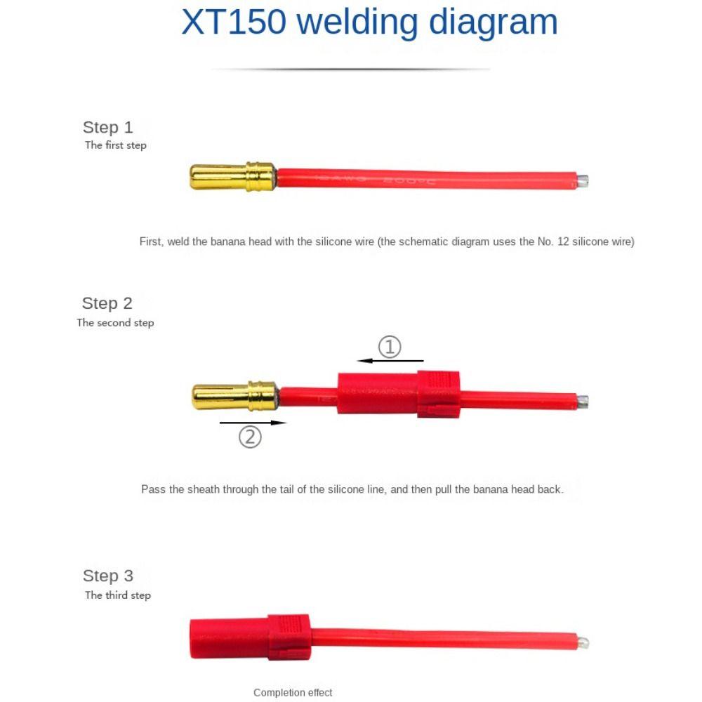 3 Pair AMASS XT150 Connector Adapter 6mm Male/Female Plug High Rated Amps For RC LiPo Battery