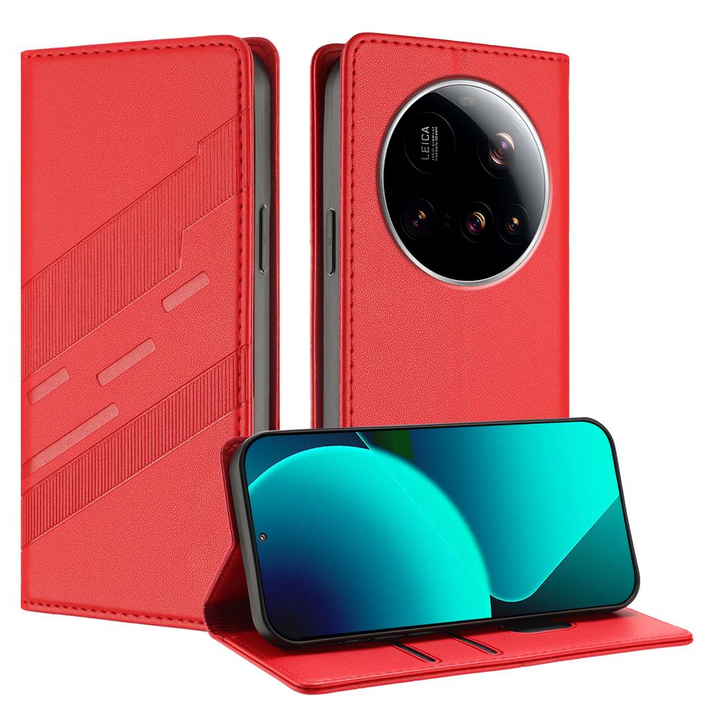 Для Xiaomi 15 Ultra Чехлы для телефона Панк-стиль С тиснением Кошелек Подставка Кожаная обложка