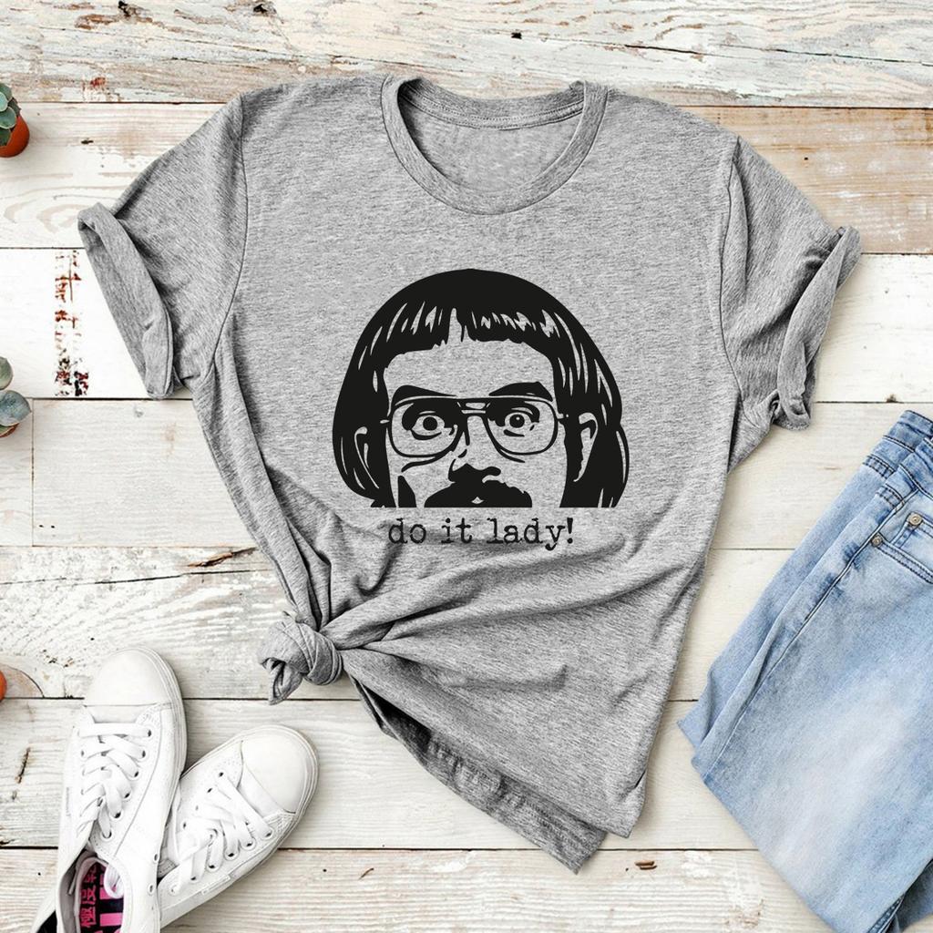 Do It Lady Футболка Do It Lady Шутливая футболка с надписью Забавная женская футболка с коротким рукавом Повседневные футболки с принтами Streetwear Женские топы