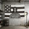 ASAP Rocky Раким Майерс Гобелен Хип-Хоп Рэп Музыка Настенный Флаг Черно-Белый Серый Арт для Спальни Комнаты в Общежитии Декор