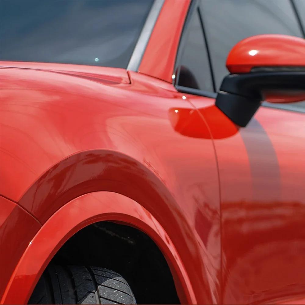 Premium Ultra Gloss Lava Orange Wrap PET DIY Vinyl Film Car Whole Body PVC Decal Wrapping Sticker Cover Auto Tuning Accessories