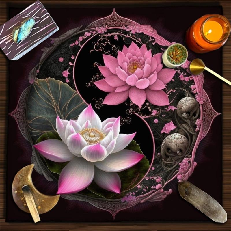 Скатерть для гаданий Цветок Тайцзи Астрология Таро Скатерть для алтарей