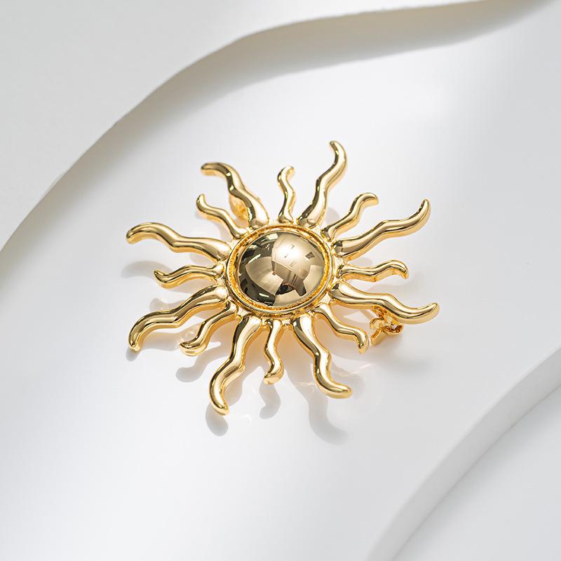 Шикарная брошь-подсолнух для модных пальто, свитеров и рубашек — дизайн во французском стиле