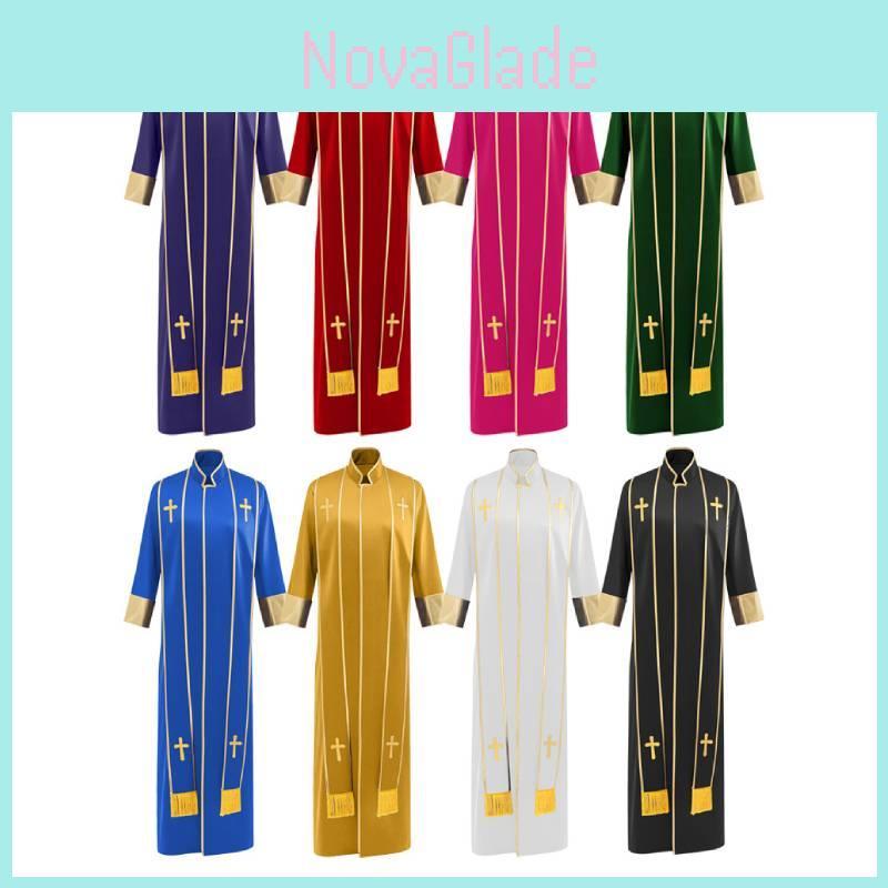 Fantasy Cleric Outfit With Silk Nylon Fabric For Theatrical Shows And Cosplay Events