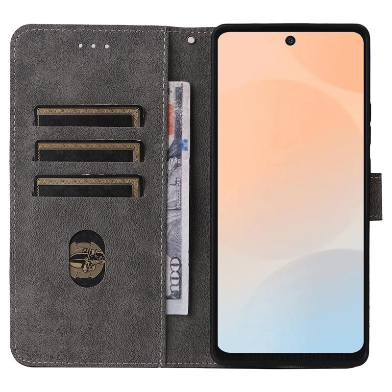 Кожаный чехол-книжка Infinix Hot 50 Pro/Pro+ 4G с защитой от кражи